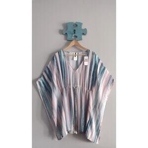 Jantzen Beach Women's Caftan Cover-Up Tassel Trim XS NWT